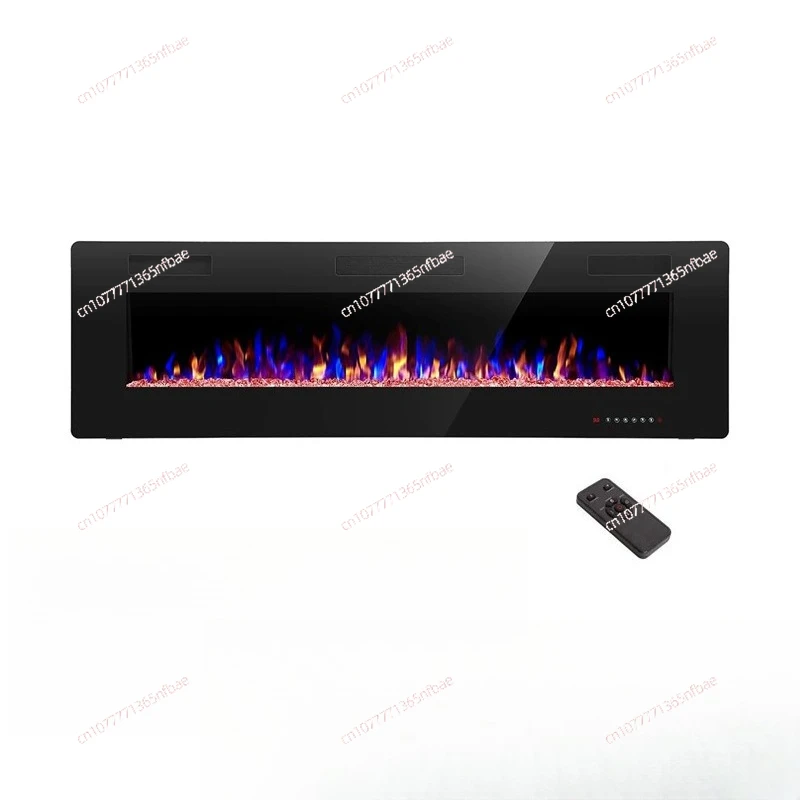 Electric Fireplace Insert with Realistic Flame Effect Decorative Heater for Home Wall Mounted Fireplace Core