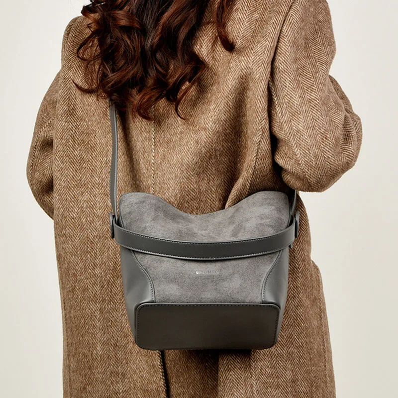 Lady Byckets Large Capacity Top Handle Bag Women Timeless PU Leather Crossbody Bags Female Romantic Shoulder Bag