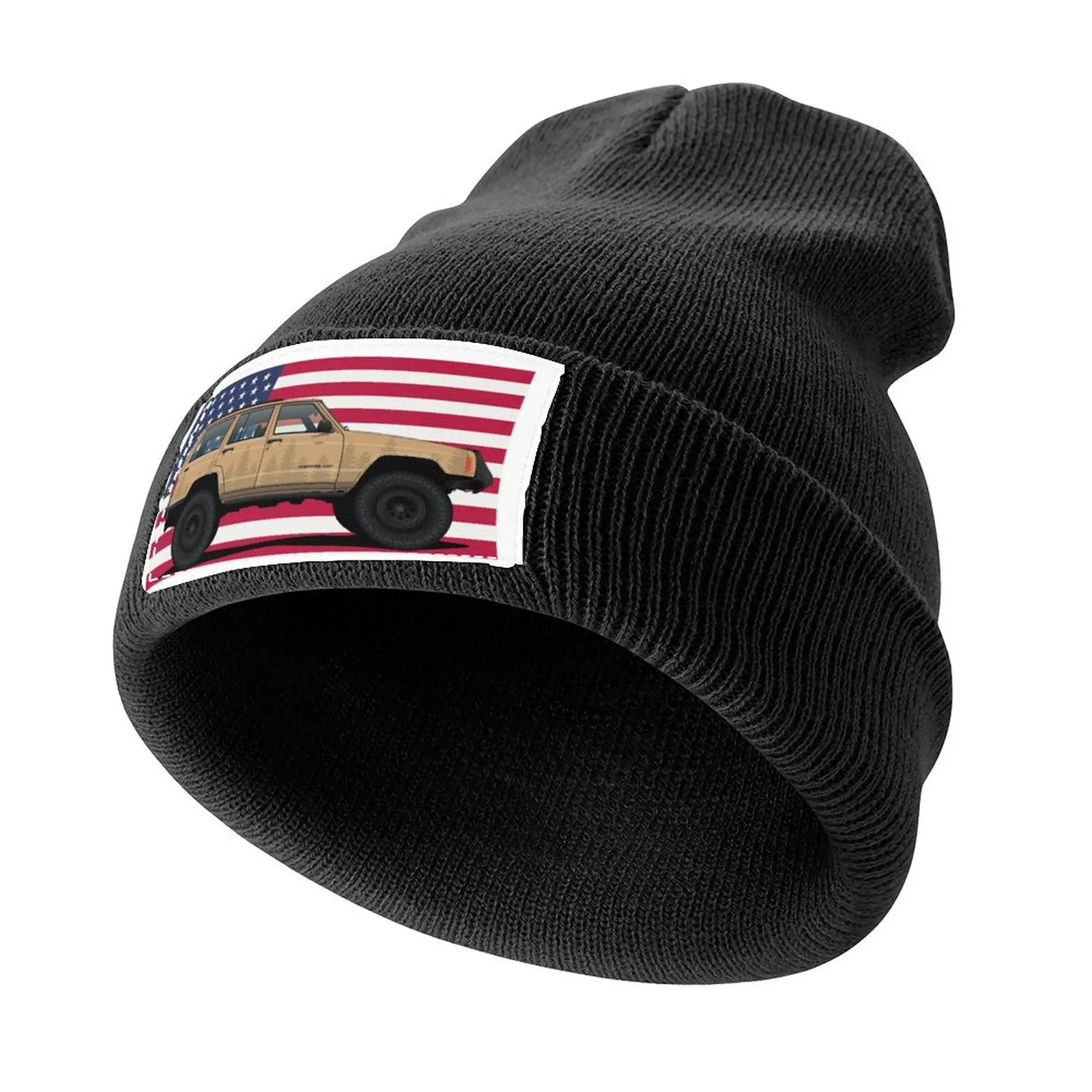 

Cherokee XJ flag tan Knitted Cap cute birthday For Men Women's