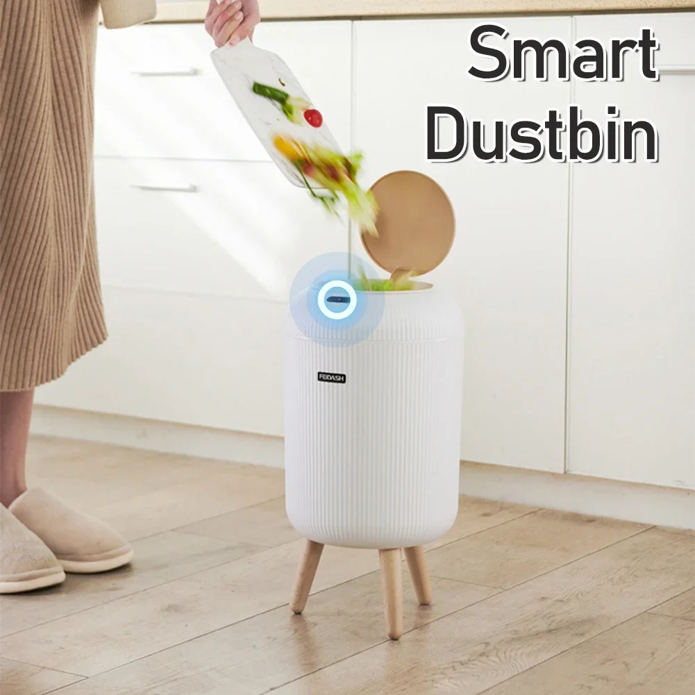 9.5L/10L Smart Dustbin Non-slip Footbed Automatic Sensor Wastebasket Trash Can Dispenser for Kitchen/Bedroom/Living Room/Office