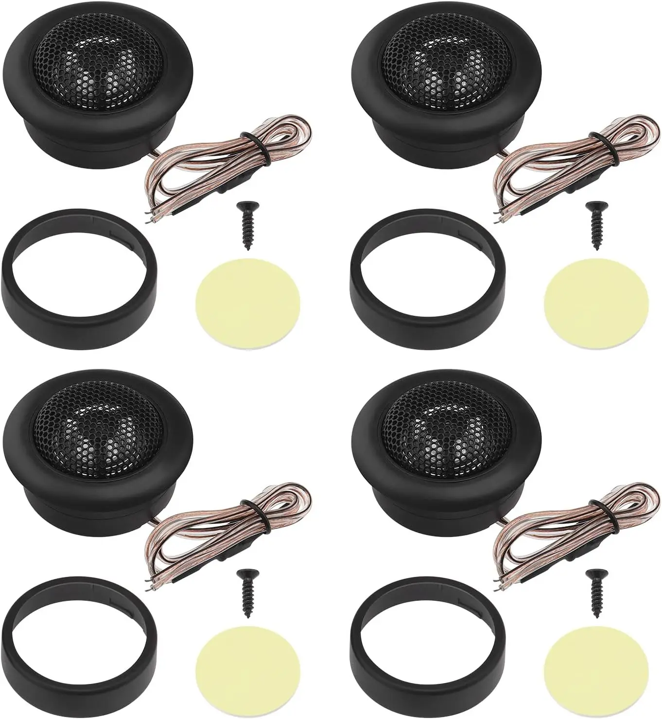 

2 пары автомобильных динамиков, мощный твитер мощностью 120 Вт, черный, проводной, аксессуар для автомобильной аудиосистемы