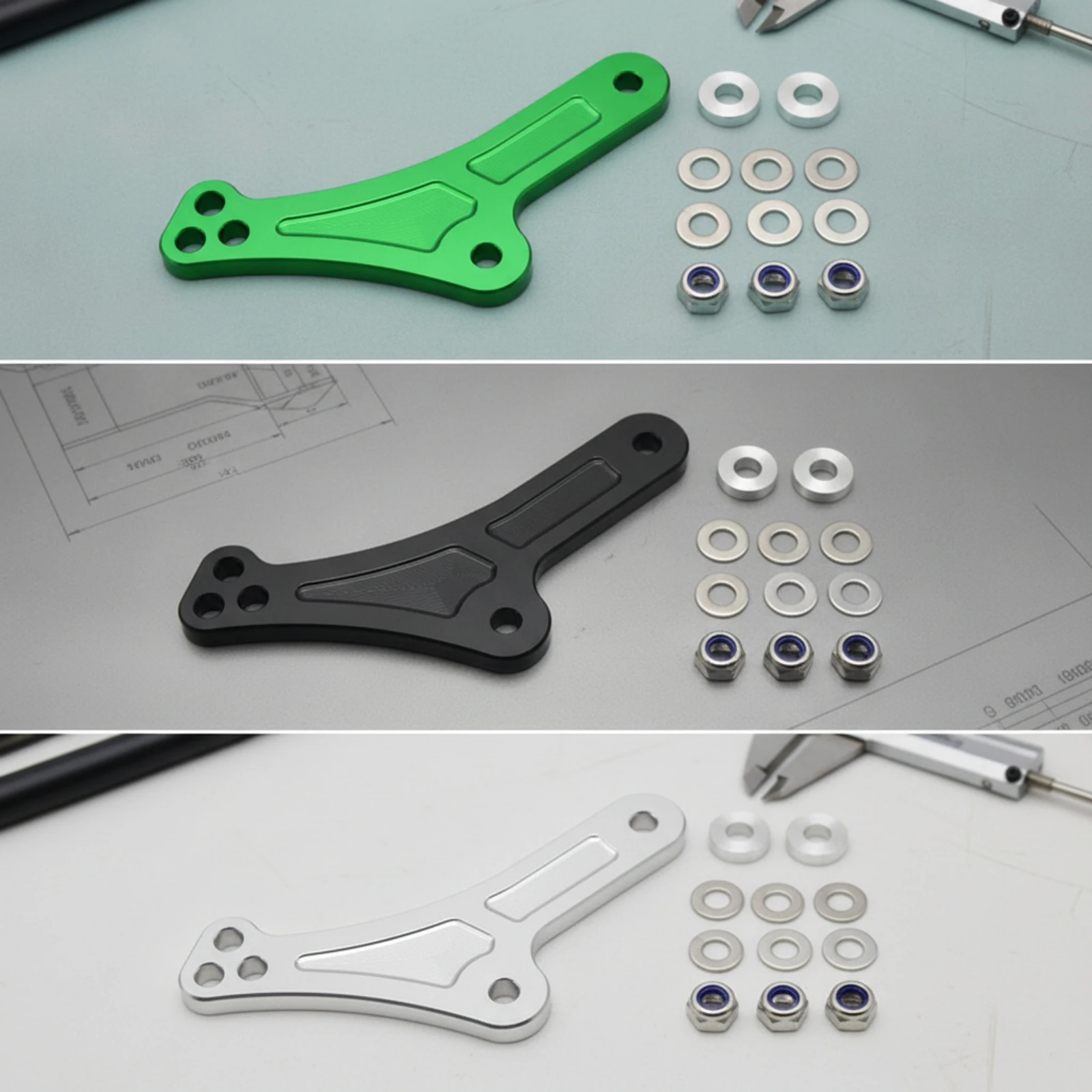 Rear Lowering Linkage Plates Machined Motorcycle Lowering Linkage Kit Rear Shock Shock Absorber System Link Kit Anodized