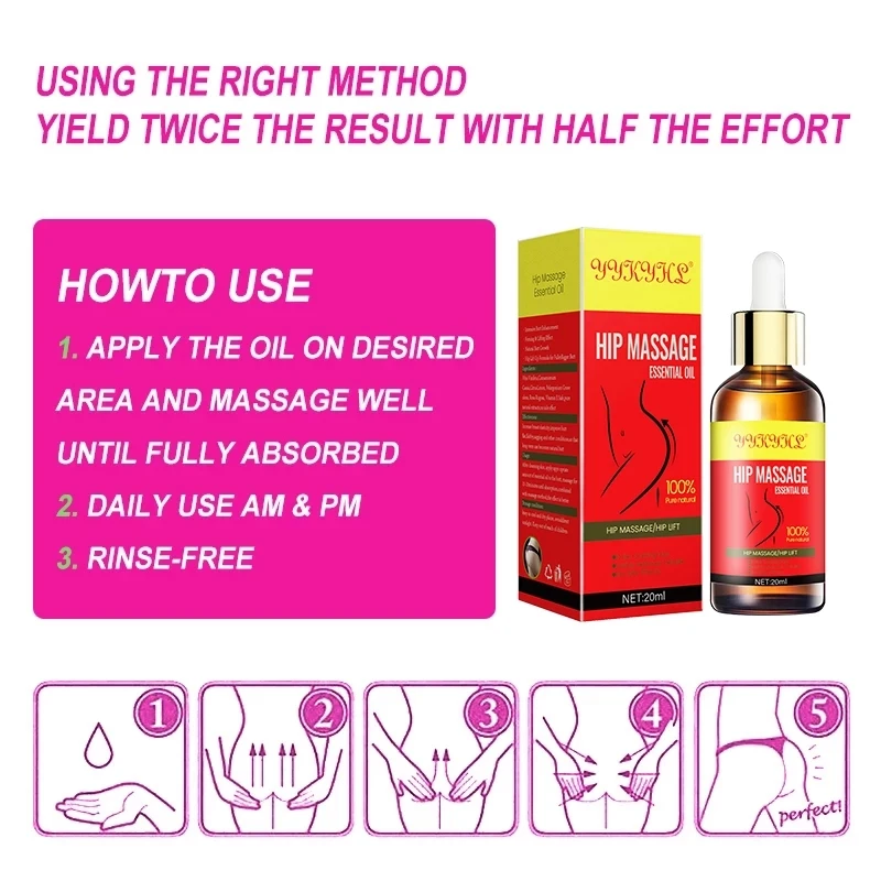 Sexy Hip Buttock care Essential Oil Lifting & Firming Hip Lift Up Butt Beauty Ass massage serum