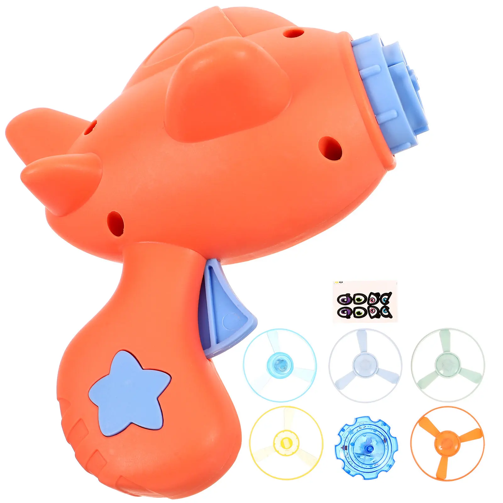 1 Juego de platillos voladores con forma de pez para jugar al aire libre, lanzador de discos educativo para niños, que brilla en la oscuridad