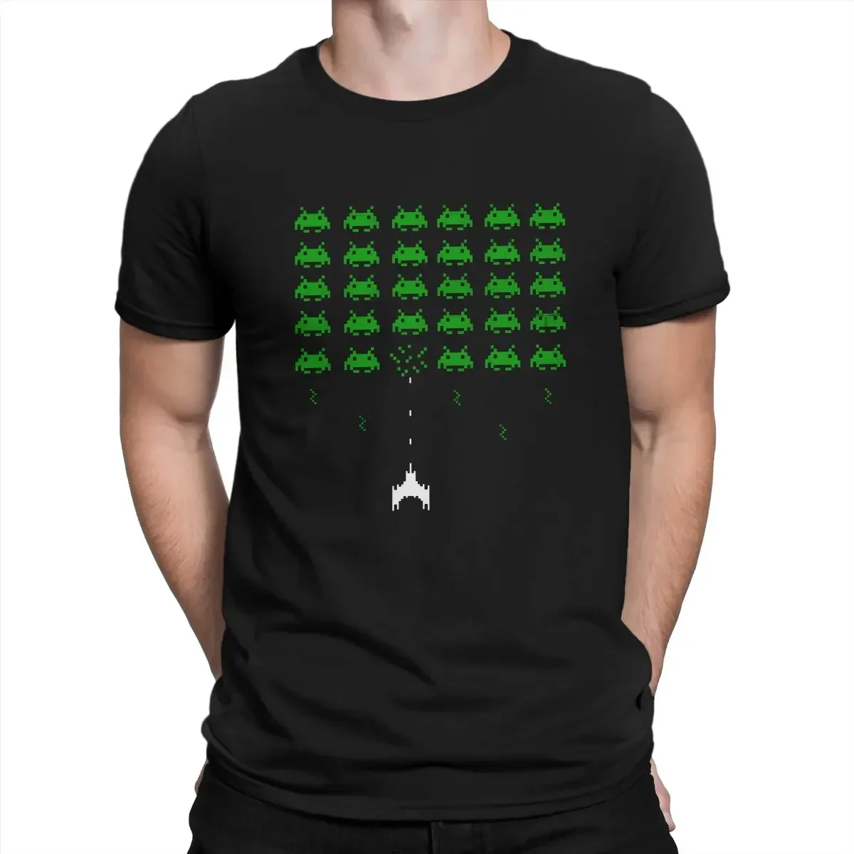 Футболка Space Invaders Game Aliens, мужская летняя уличная одежда, топы, футболка с короткими рукавами и принтом в стиле ретро