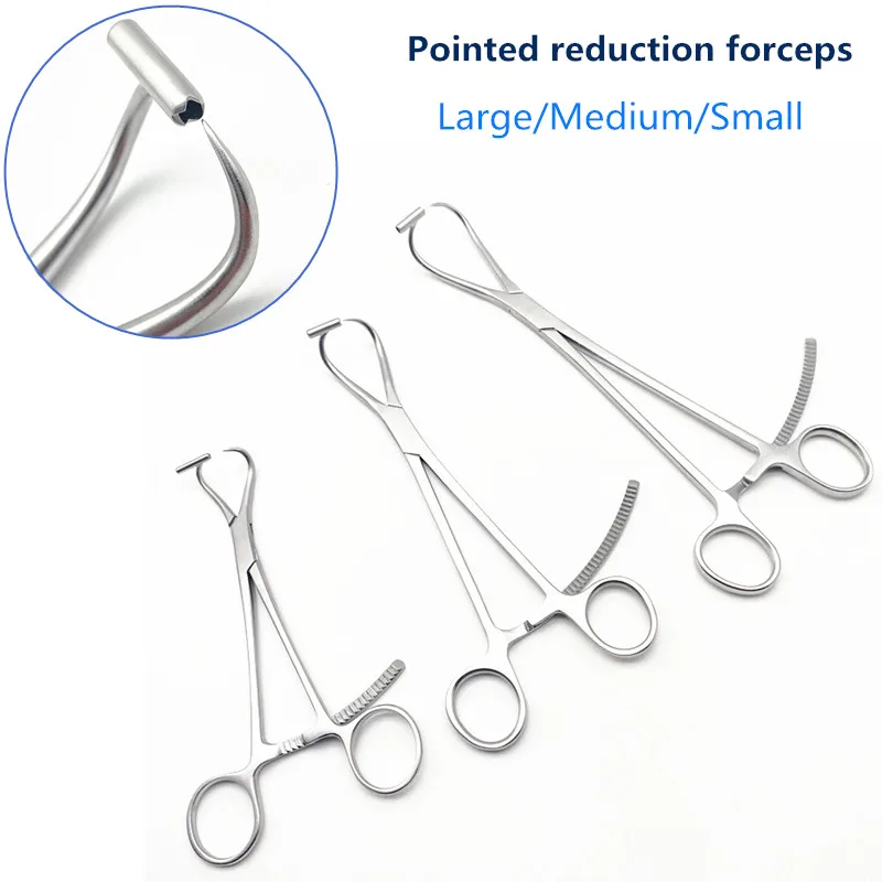 

Orthopedic Pointed Reduction Forceps Bone Reduction Forceps with Guide Hole Kirschner wire needle guider drill