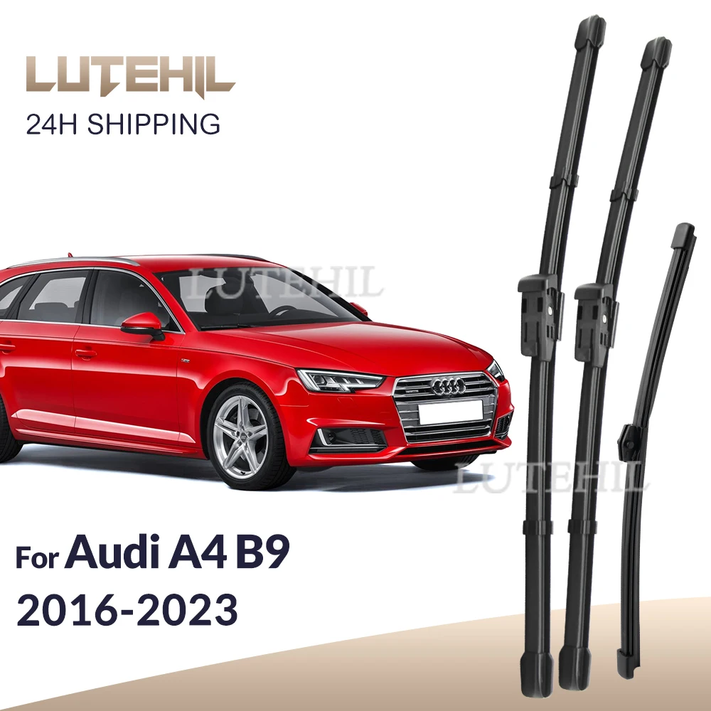 

For Audi A4 B9 2016-2023 2017 2018 2019 2020 2021 Wiper Front&Rear Wiper Blades Windshield Windscreen Window Brushes 24"+20"+14"