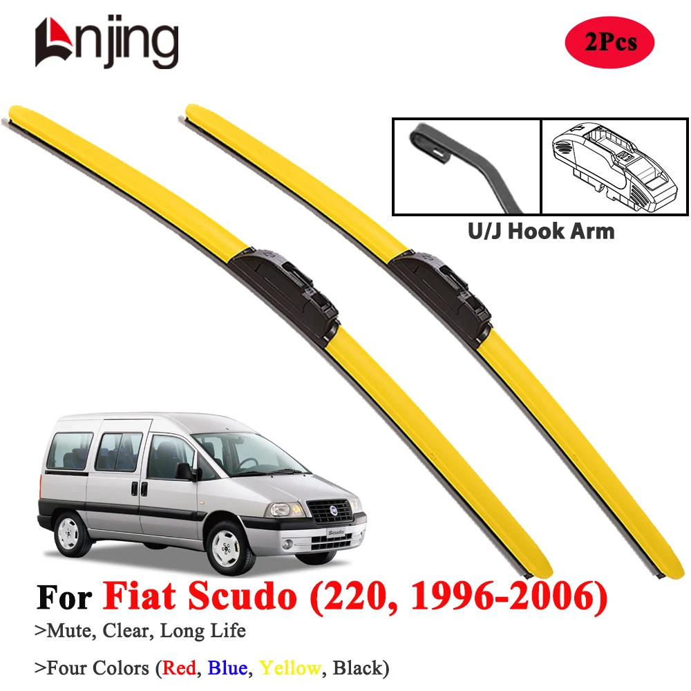 

LNJING Colorful Wiper Blades For Fiat Scudo 220 1996-2006