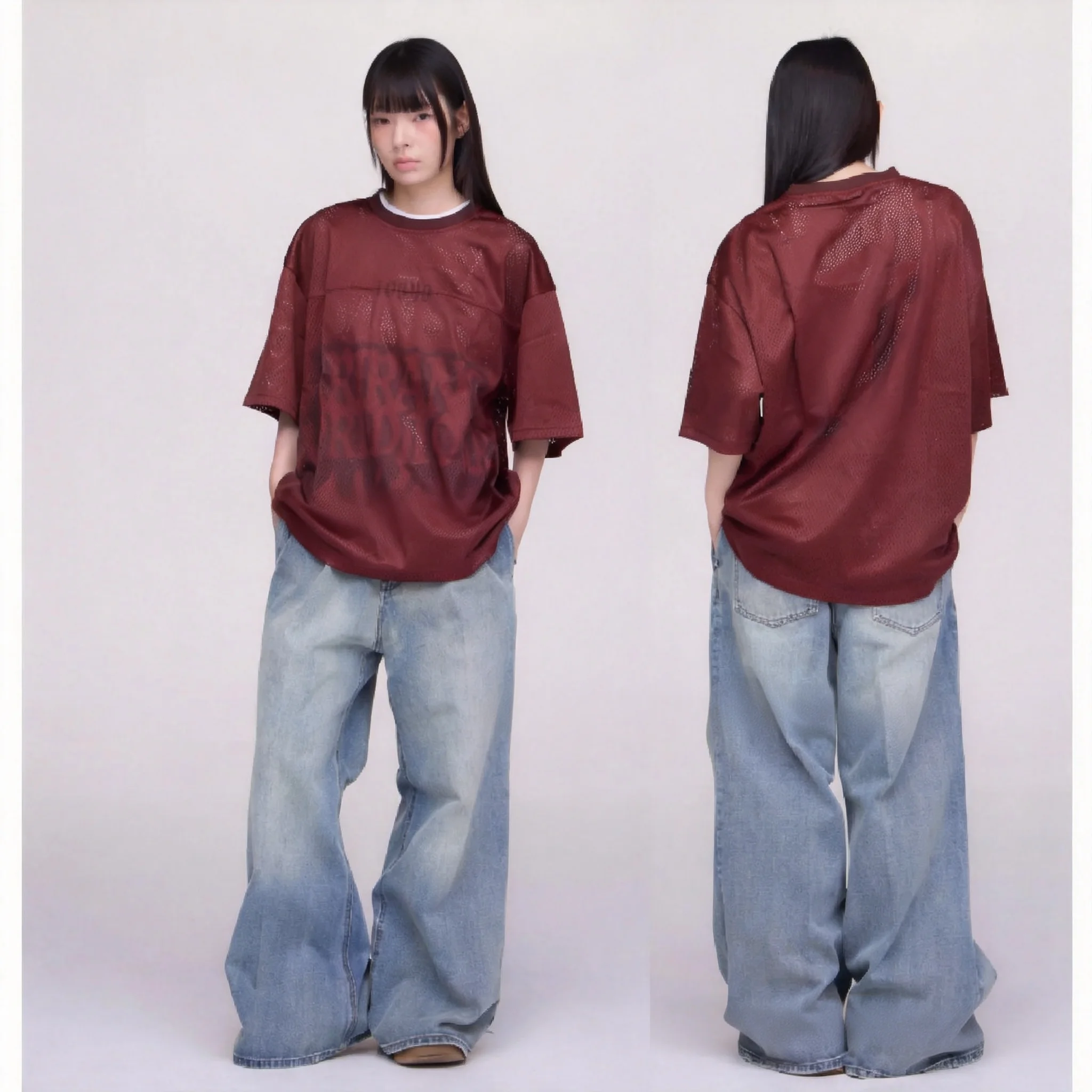 

New KPOP Loose Fit Drop Shoulder T-Shirt, Y2K Streetwear Short Sleeve Top, Teen Girl Daily Casual Summer Clothes