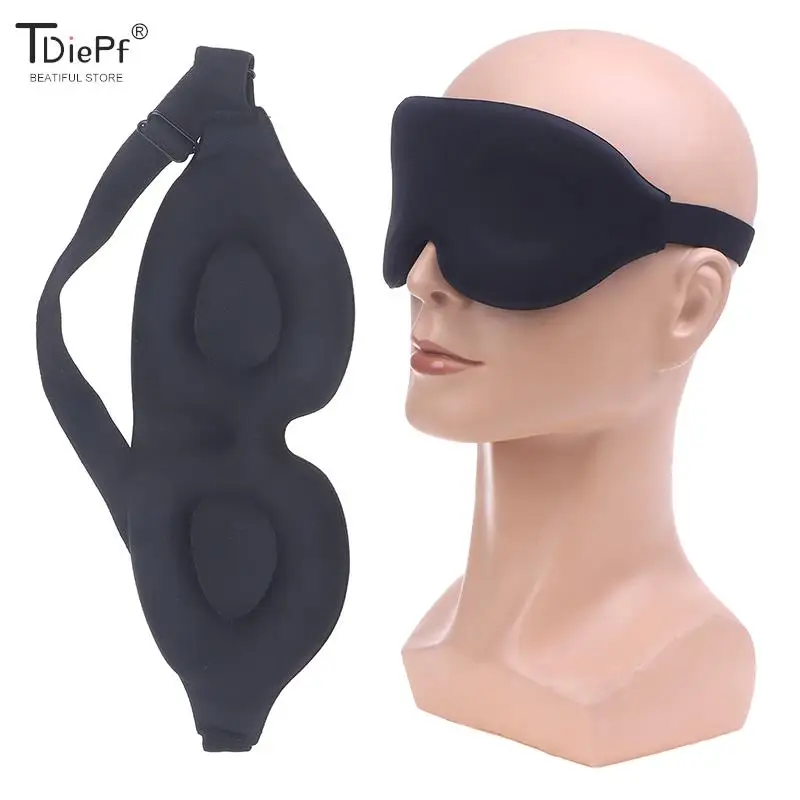 

3D Memory Foam Silk Sleep Mask Soft Eye Patches Comfort Three Dimensiona Design Face Sleeping Mask Eyeshade Breathable Women Men