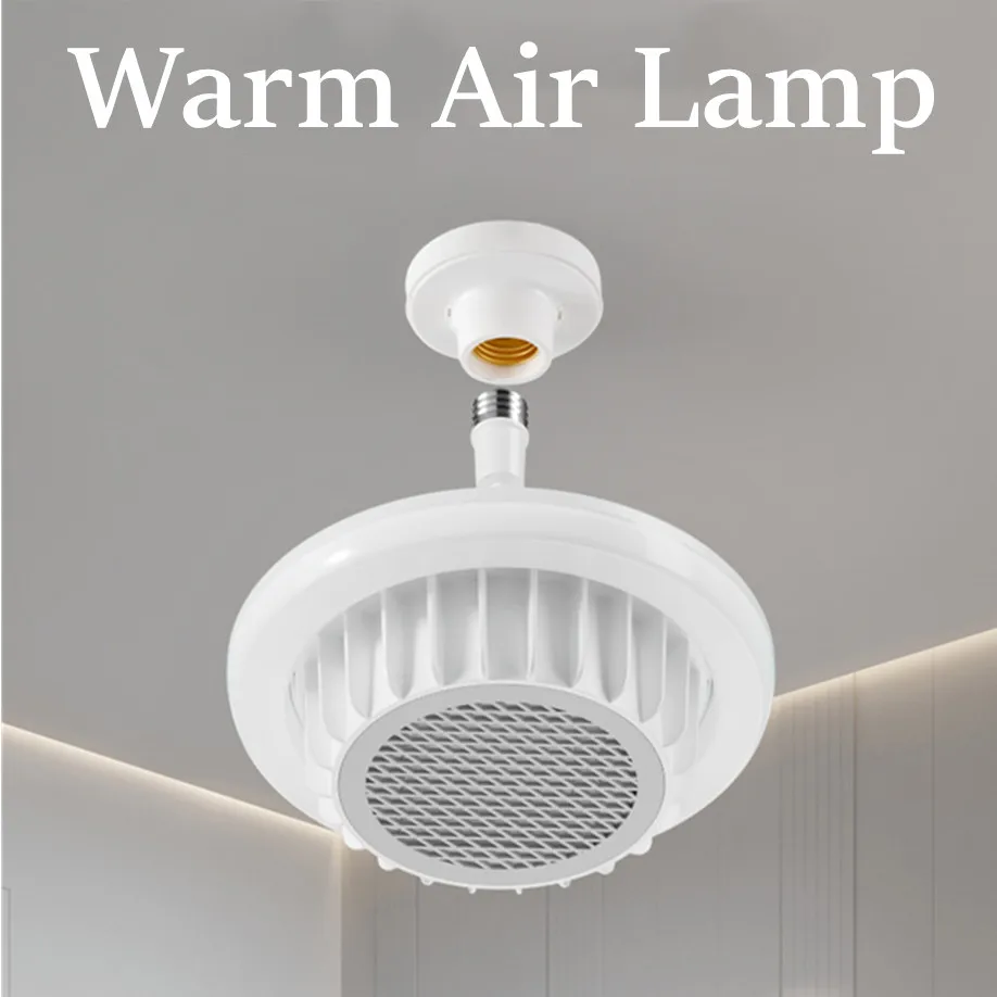 

E27 Warm Air Lamp High-Power Whole House Heating Room Remote Control Dimming Spiral Electric Heater Fan Light Ceiling Fan Light