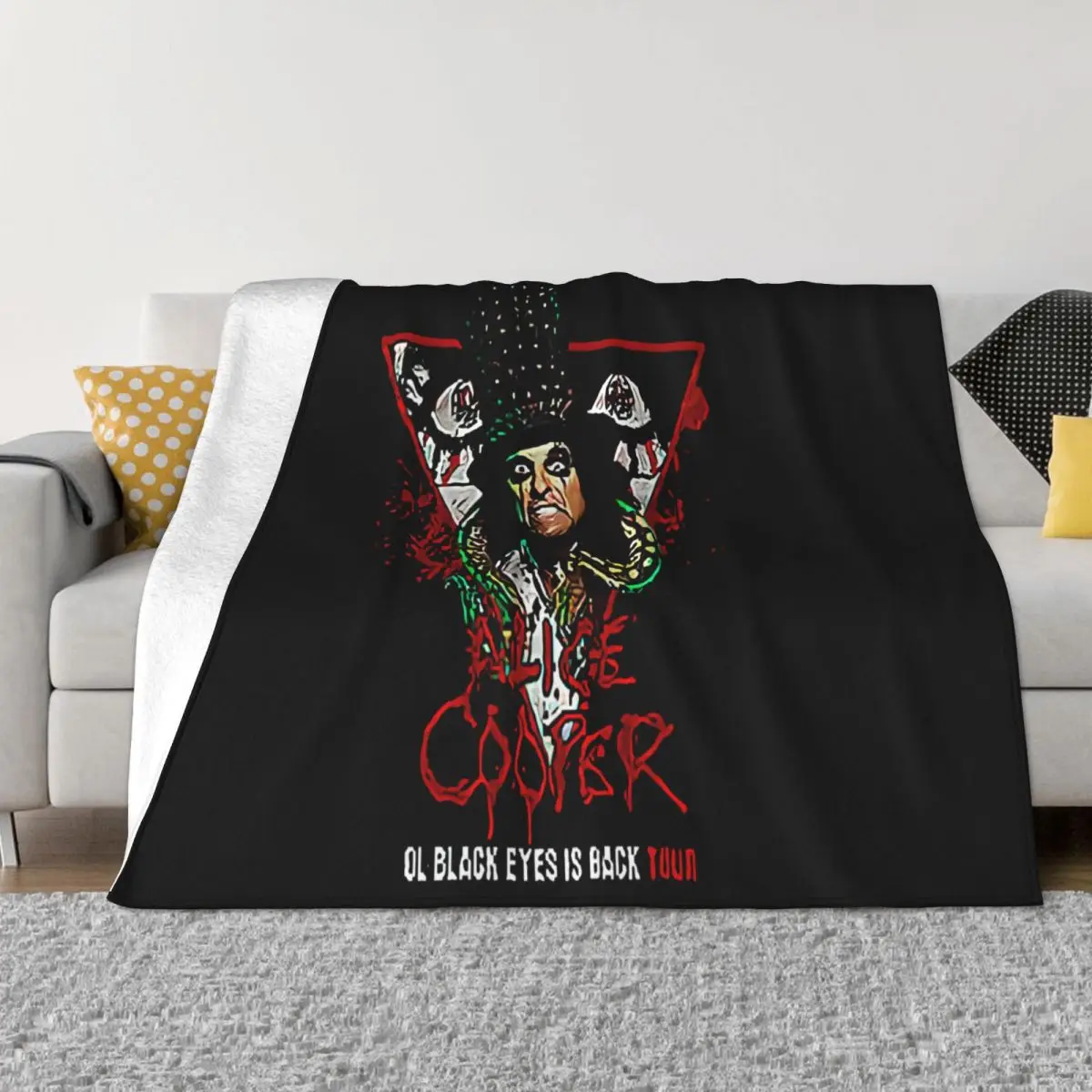 Alice Cooper Ol Black Eyes Is Back Size S 2XlWarmer Interested Pictures Cheap Sale Game Top Throw Blanket