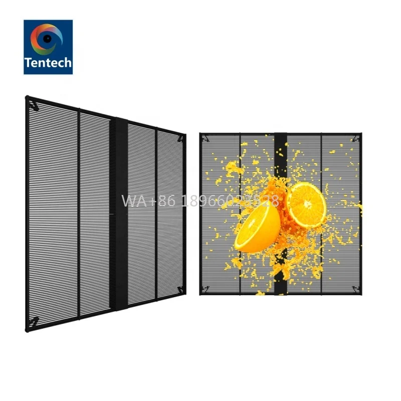 

Светодиодный прозрачный рекламный экран с технологией внутреннего дисплея P3.91 Цены витрины магазина