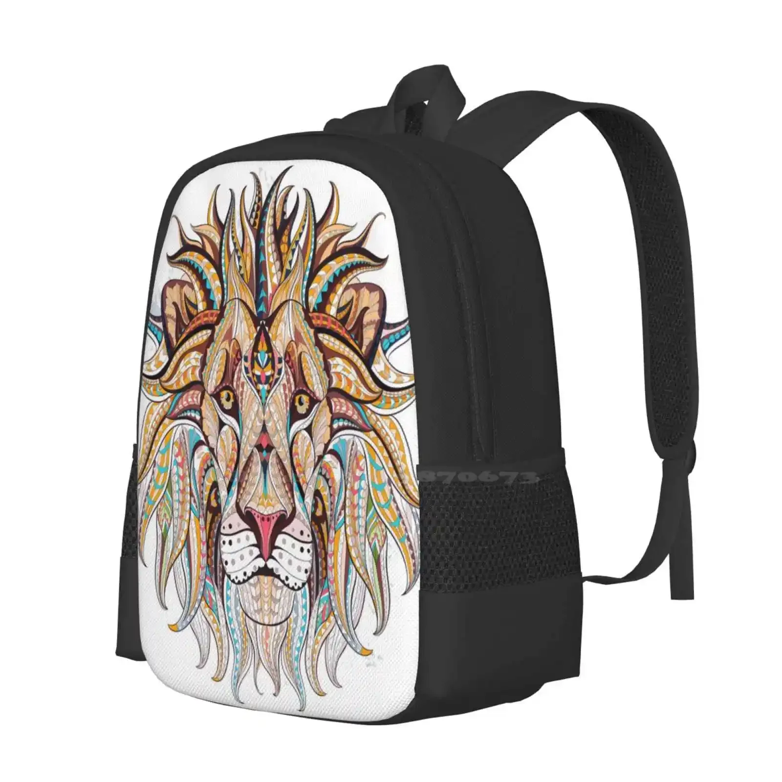 The Jungle King، Mighty Lion رائجة البيع حقيبة مدرسية على ظهره حقائب أنيقة على شكل حيوانات الغابة الأسد الغاضب الأسد الأقوياء الملك الطبيعة الغريبة #2