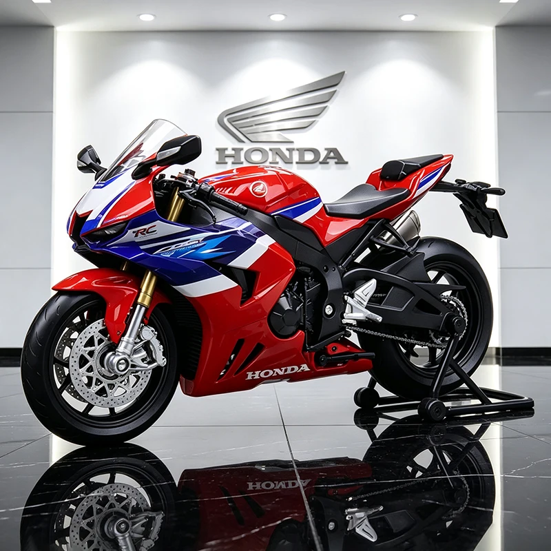 Image of WELLY 1/12 HONDA CBR1000RR-R 2024 Motorradmodell aus Legierung, Fahrzeugsammlung, Stoßdämpfer, Offroad-Motorradmodell