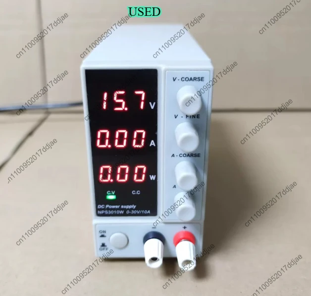 

Dc regulated power supply, model nps3010w0-30v/10a adjustable, new condition and intact functions four-axis