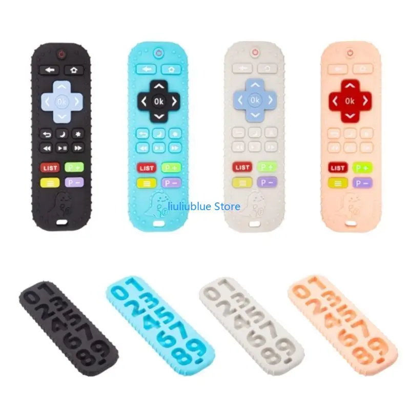 ألعاب التسنين على شكل جهاز تحكم عن بعد للأطفال خالية من مادة BPA لعبة تخفيف التسنين للأطفال 62CF