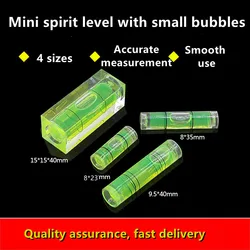 6PC Mini Circular Horizontal Precision Spirit Level Round Bubble Set Universal Green Round Bullseye Measuring Tools