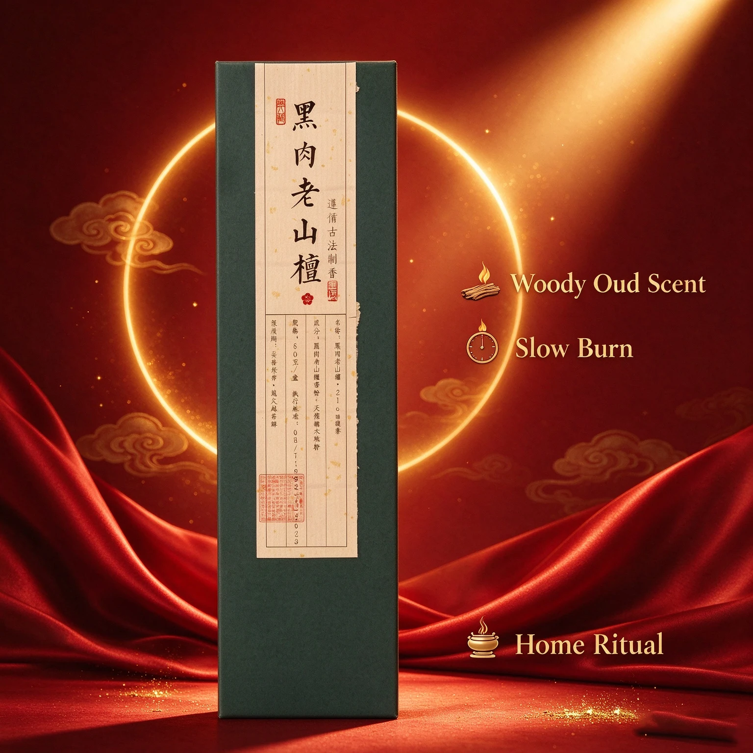 Premium Oud Bakhoor Stick Incense Natural Woody Sandalwood Scent Slow Burn