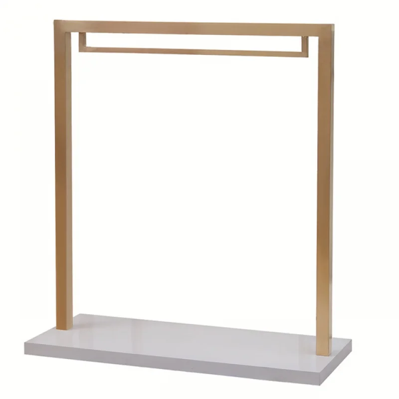 Gold Clothing Store e Garment Display Rack, Stand Prateleiras, Loja de móveis, Design personalizado