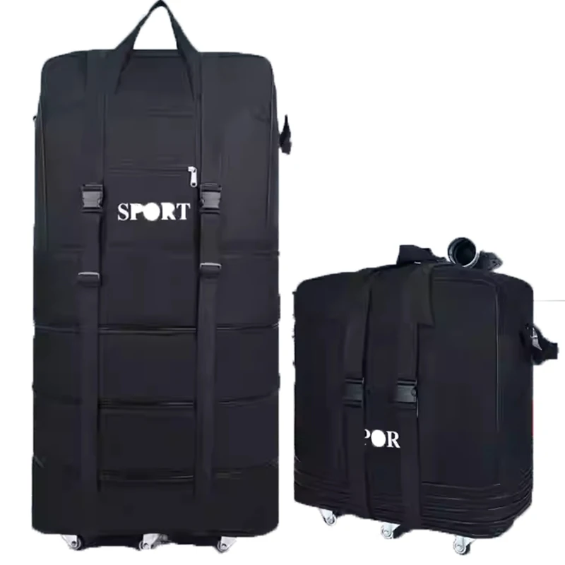 Large Capacity Travel Bag With Wheels 22/31/45IN Foldable Travel Backpack Scalable Handbags Multi Functional Storage Luggage Bag