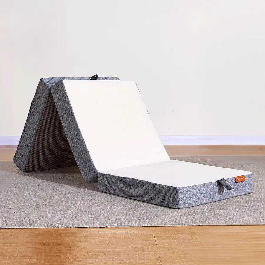 

Tri Folding Mattress 4inch Single Size Foldable Mattress with a Collapsible and Washable Cover MediumFirm with NonSlip Design Su