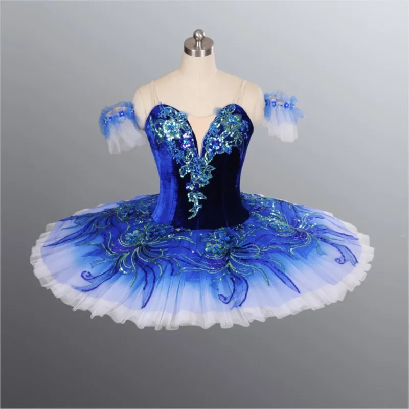 High Quality Professional 12 Layers Custom Size Classical Girls Pink Blue Bird Ballet Tutu Costumes