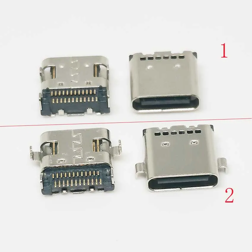 2-6pcs Type C Micro 24Pin USB 3.1 Double row on board Female Port Jack Tail Sockect Plug For phone PD fast charge data connector