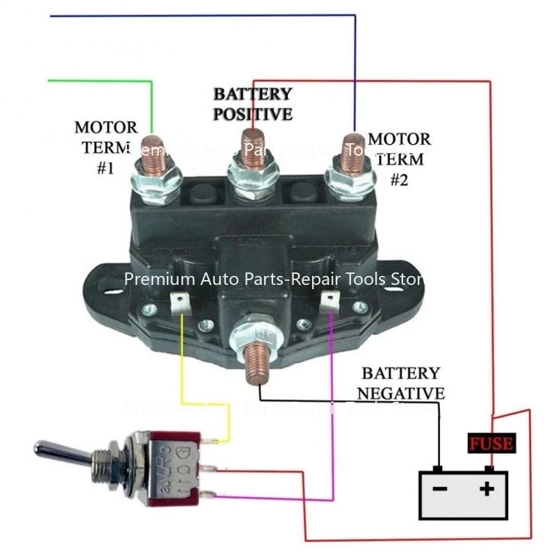 

Автоматические резьбовые шпильки, 6 клемм, 5/16 дюйма-24, 12 В, контактор обратной полярности, реле, электромагнитный переключатель двигателя лебедки