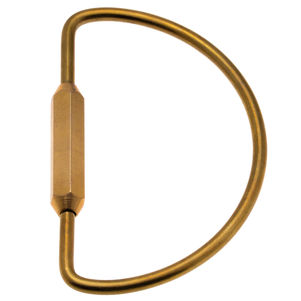 Llavero tipo D de latón, colgante para llave de coche, llavero de cobre puro, llavero de baratija de oro
