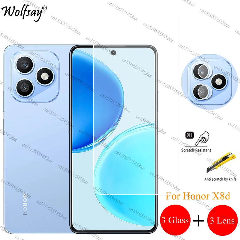 

Camera Lens Protector For Honor X8d Screen Protector For Honor X8d Full Cover Clear Front Glass For Honor X8d Glass 6.77 inch
