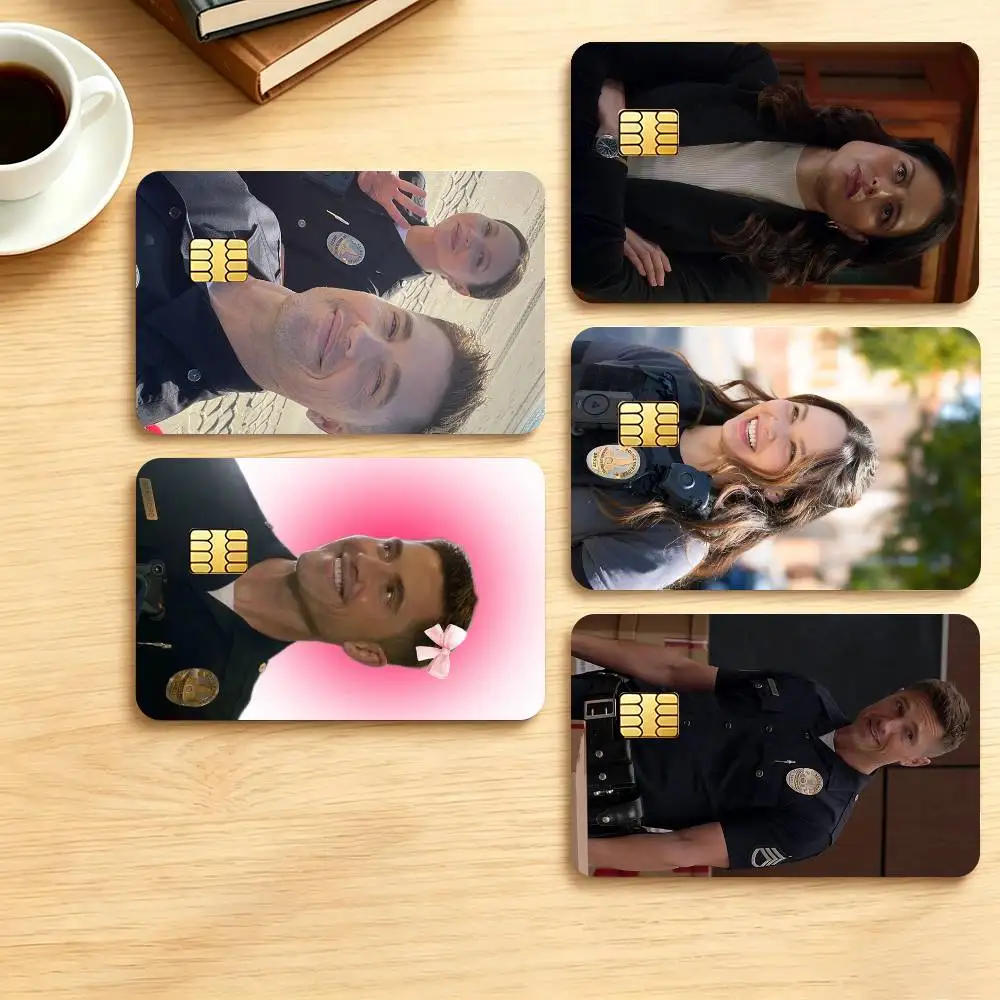 T-The Rookie LAPD Police Drama  Credit Card HD Stickers Game Card Decal Small Chip Waterproof Sticker Gift