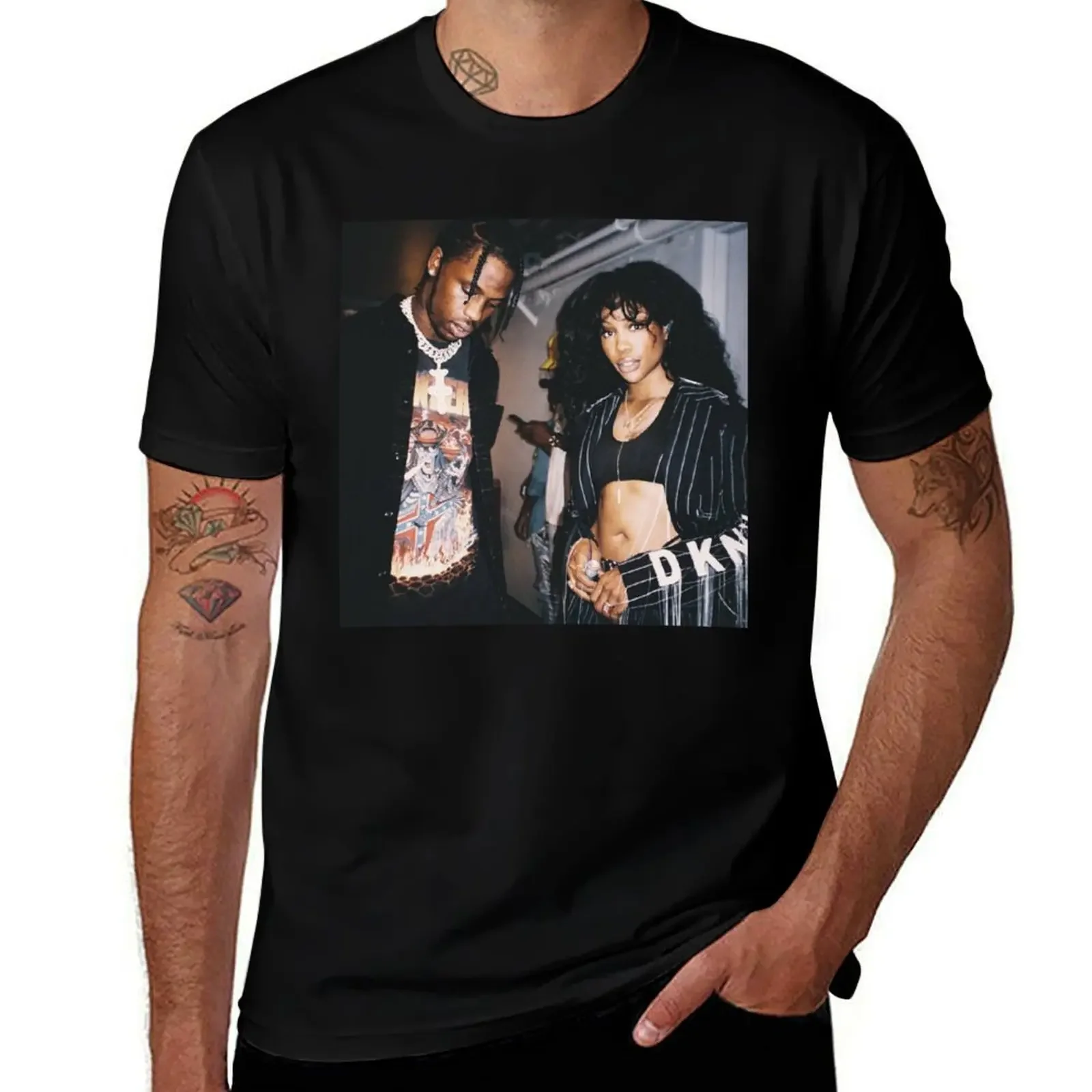 SZA And Travis T-Shirt blue archive funny costumes sweat shirts, men