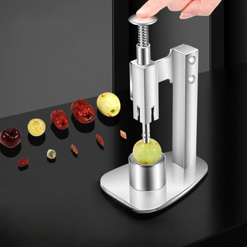 Cherry Core Remover Stainless Steel Jujube Pitting Device Red Date Pit Remover Multi-purpose Kitchen Gadget Oil Orange Corer