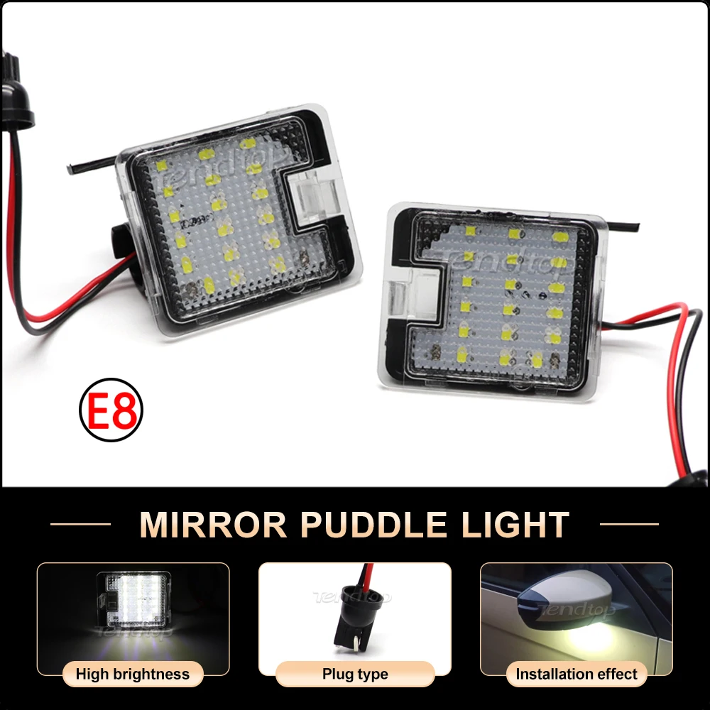 2Pcs CANBUS LED Under Mirror Puddle ligh For Ford Focus 3 Kuga 2 S-Max WA6 2 Mondeo 4 5 Grand C-max 2 Escape Under Mirror Lamp