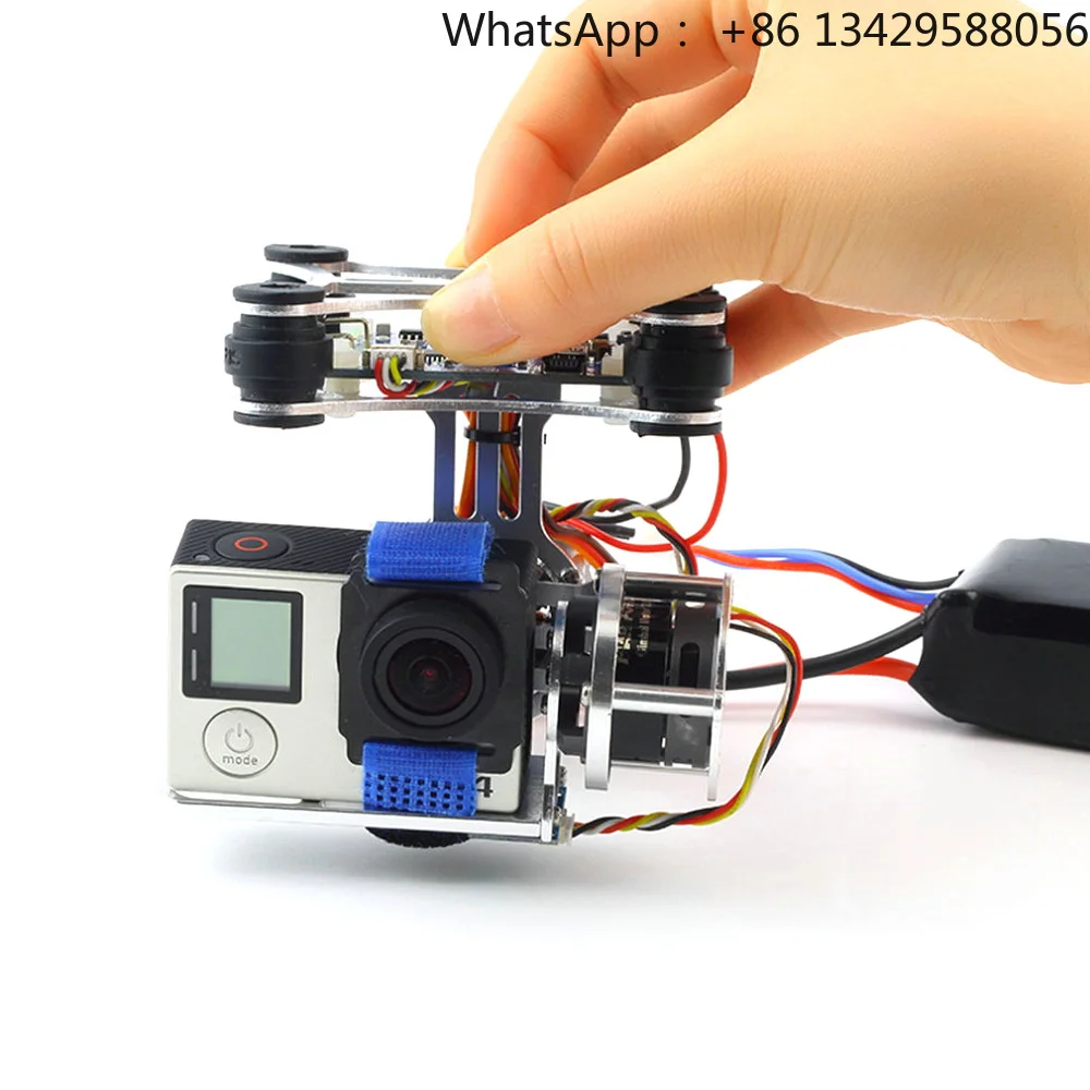 

Super Light Metal CNC Brushless CMOS Camera Gimbal with Motors & Controller 160G for Phantom