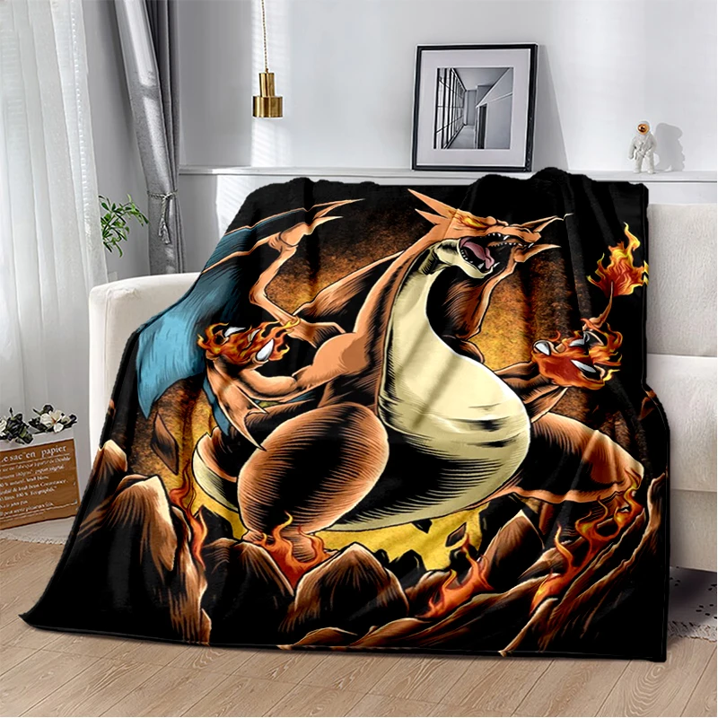 29 Style Charizard Charmander Fire Pokemon Cartoon Dracaufeu Gift Soft Blanket,Soft Throw Blanket for Home Bedroom Bed Sofa Kid