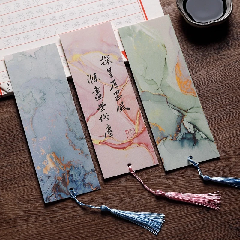 Classical Chinese Style Blank Bookmarks, Xuan Paper with Semi-raw Texture, for Calligraphy Poetry Sumi Ink Drawing