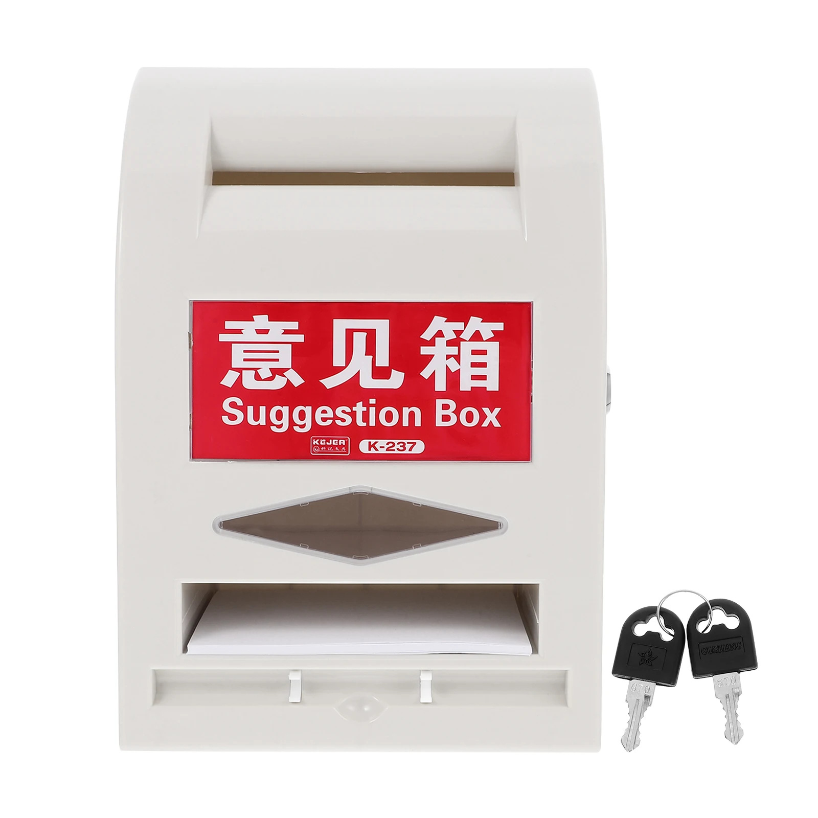 

Mailbox with Lock Wall Mount Outdoor Garden Security Plastic Waterproof Storage Letter Newspaper Ballot Vote Donation Box