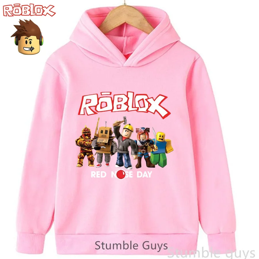 Sudadera con capucha informal Roblox para niños de 3 a 12 años, ropa de moda con estampado de elementos de juego en 3D de otoño para niños y niñas