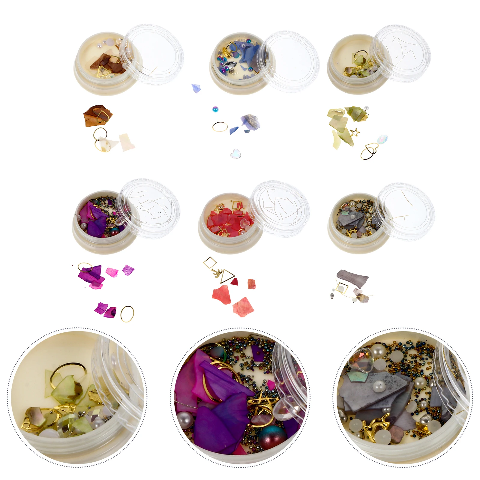 

1 set Shell Art Stickers Manicure Decor Delicate Nail Decoration Decal Creative Diy Crafting Supplies For Natural Artificial