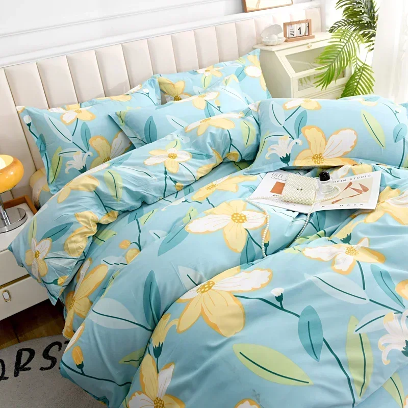 Flower Pattern Duvet Cover 220x240,Comfortable Soft Bedding Quilt Cover 200x200/210x210【No Pillowcases】