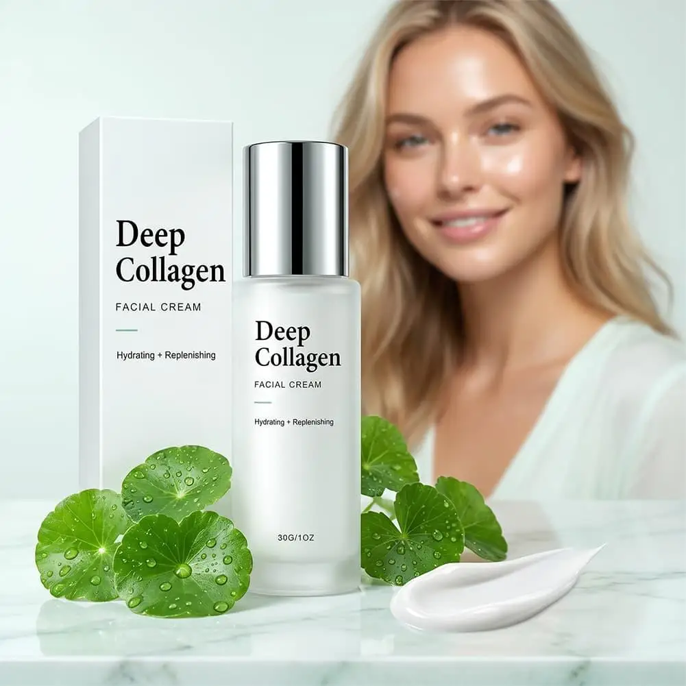 Collagen Moisturizing Cream 30g Deep Hydration Firming Lightweight Non-Greasy Fast-Absorbing Silky Texture for Daily