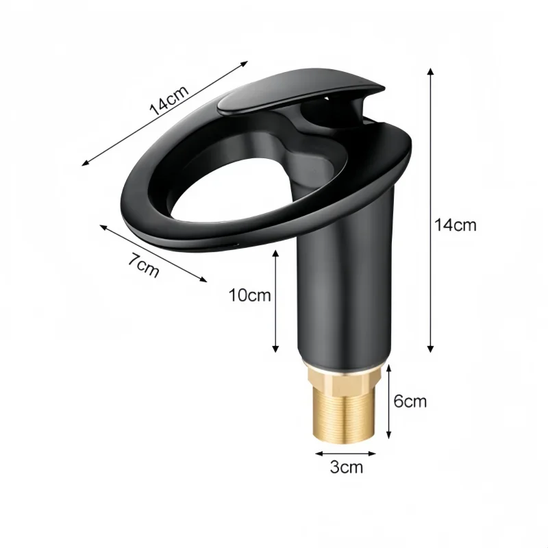 Bathroom Single Handle Basin faucet Brass Mixers Creative Hollowed Out Love Shape Waterfall Design Basin Sink Taps Basin Faucets