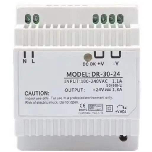 

DR-30-24 DR-30-5 DR-30-12 30W 5V 12V 24V ac to dc Din rail power supply