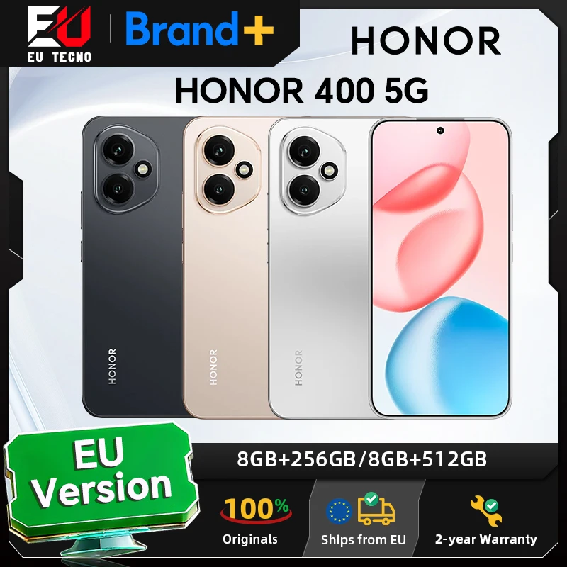 HONOR 400 5G, Versión EU, Teléfono Inteligente 5G, Cámara Principal con IA Ultraclara de 200MP, Batería de 5300 mAh… — oferta en AliExpress