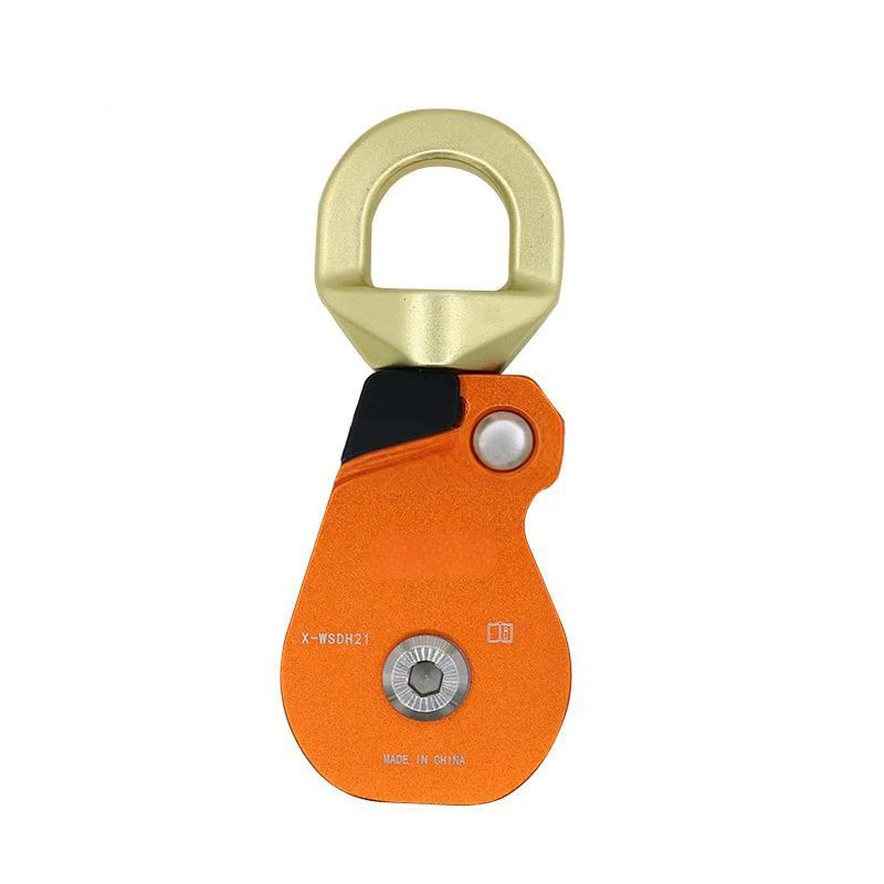 Heavy Duty Aluminum Alloy Single & Double Pulley Climbing Zip Line Tandem Rope Fall Arrest System  universal pulley