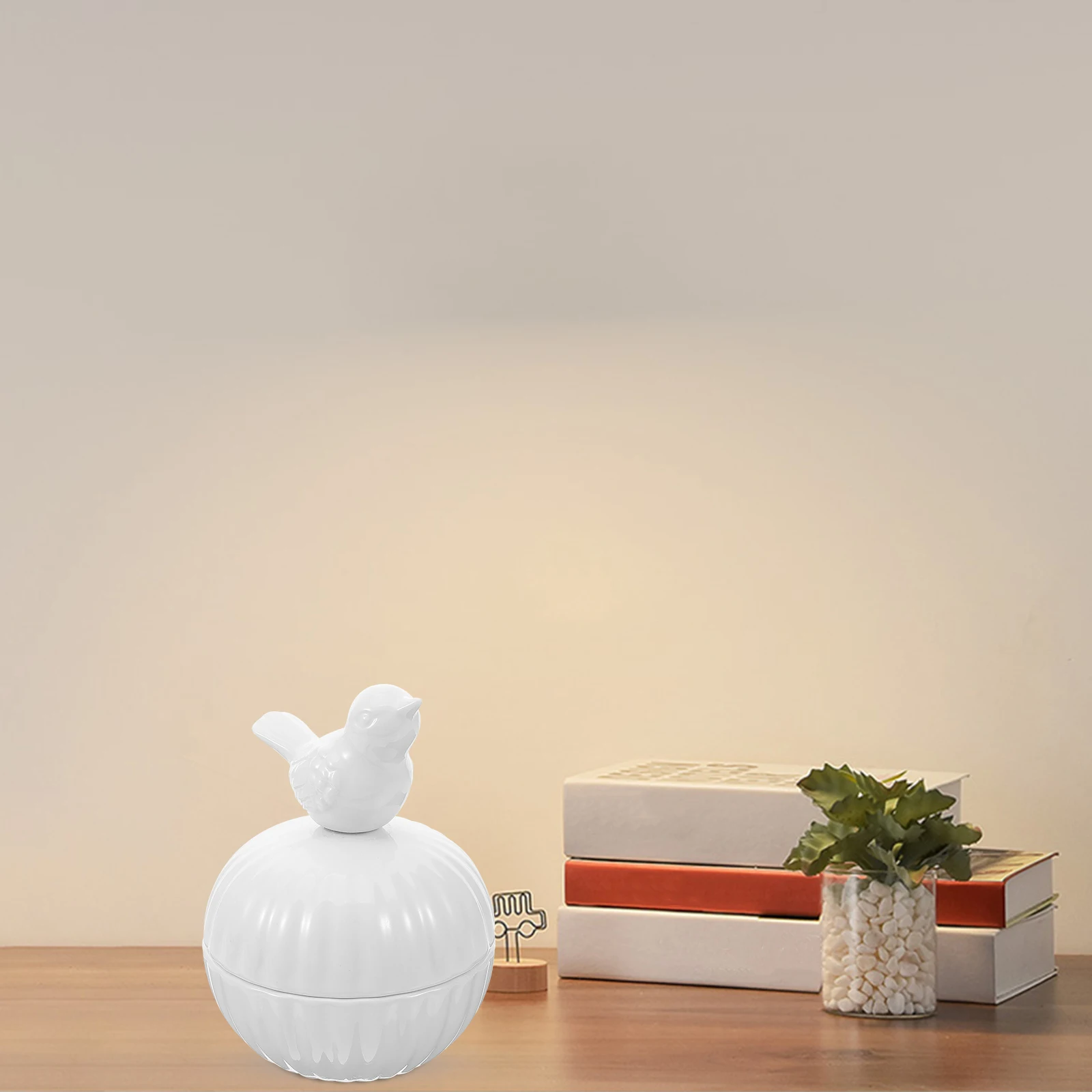 

Ceramic Jewelry Box Bird Design Smooth Texture Decorative Jewelry Storage Case Elegant Trinket Organizer Container