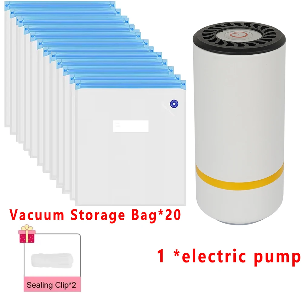 For 3D Printer Filament Vacuum Bag USB Rechargeable Electric Air Pump One-key Quick Pumping Storage Bag Automatic Compressed