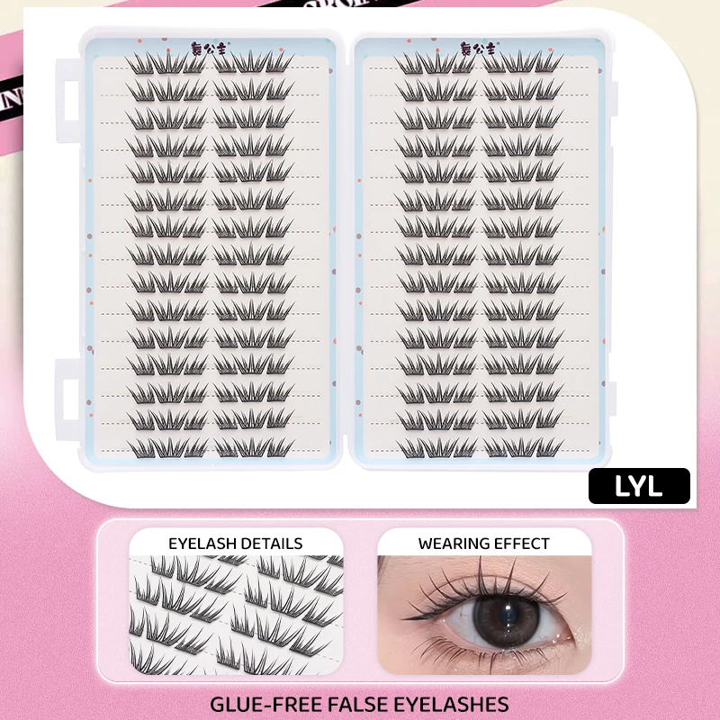 DINGSEN 30 Reihen Idol-Wimperncluster, Wimpernkleber, Manga-Wimpernbuch, DIY-Wimpern, Make-up, Natürliche Anime-Wimpern – Detail 7